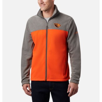 Columbia Jas Heren, Collegiate Flanker III Fleece - Oregon State Grijs Bruin Oranje, 34LHXSCTZ